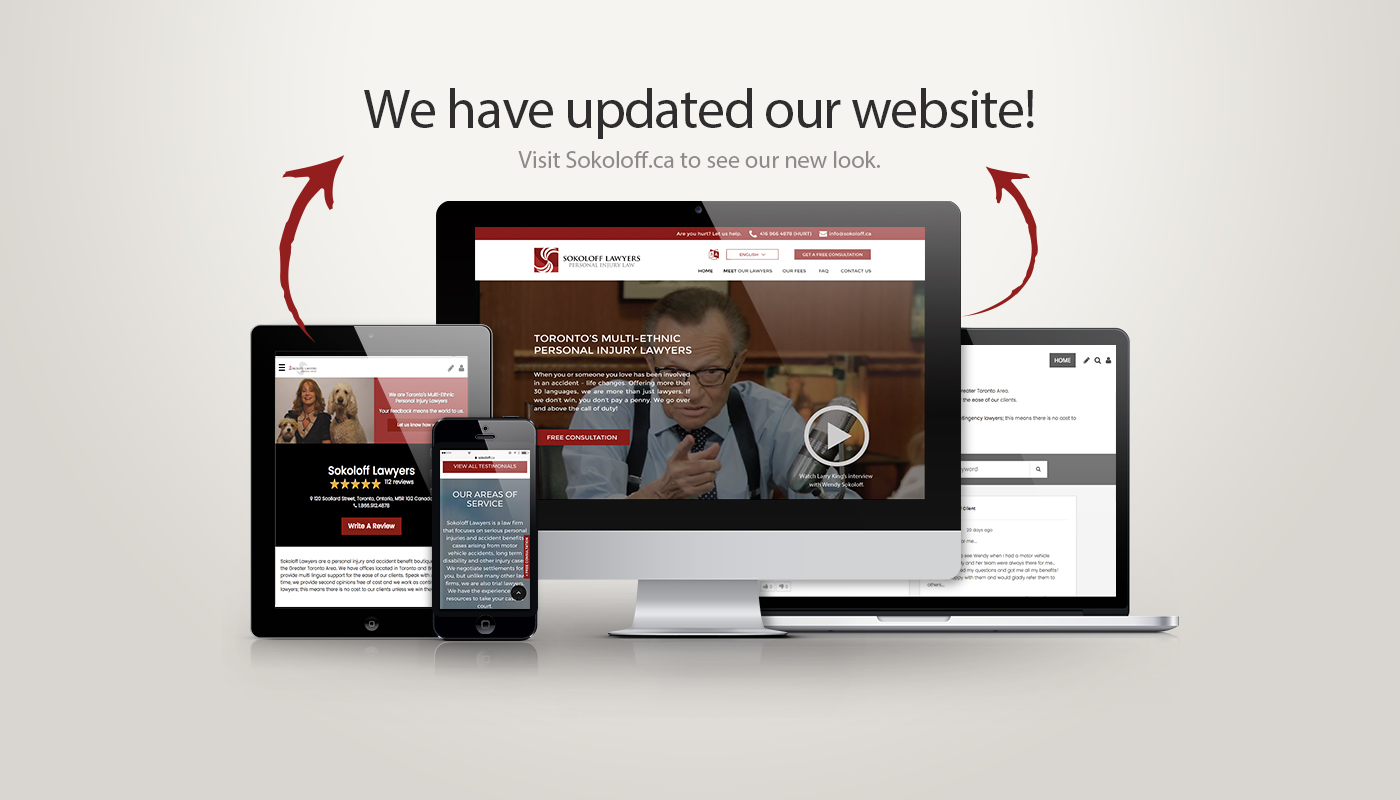 Its Here! - Announcing the Launch of the Sokoloff Lawyers Newly Redesigned Website